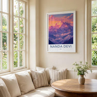 Nanda Devi Poster - Himalayan Landscape Mountain Wall Art With Snow