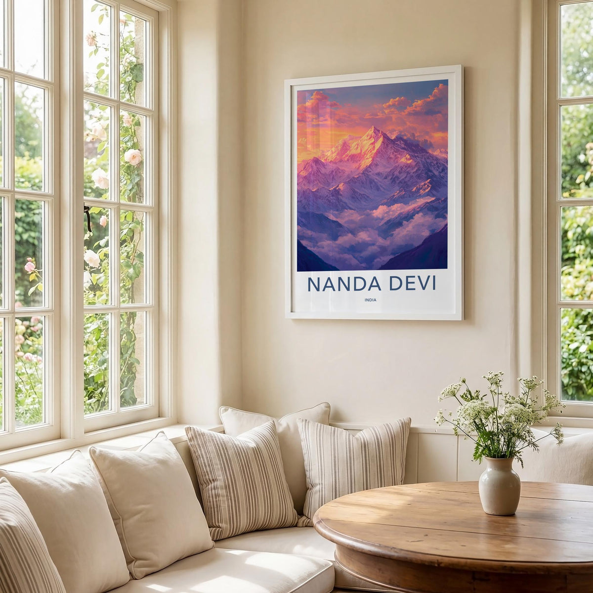 Nanda Devi Poster - Himalayan Landscape Mountain Wall Art With Snow