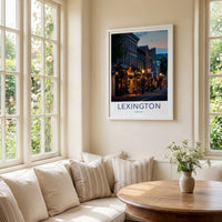 Lexington Wall Art - Kentucky Cityscape Print Featuring Historic