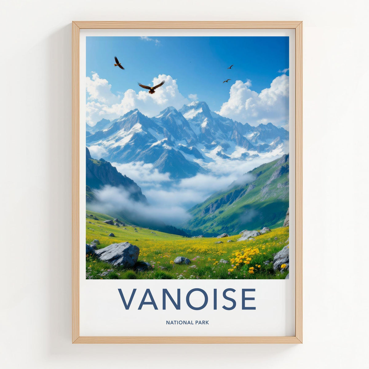 Vanoise Poster - French Alps Mountain Landscape Art