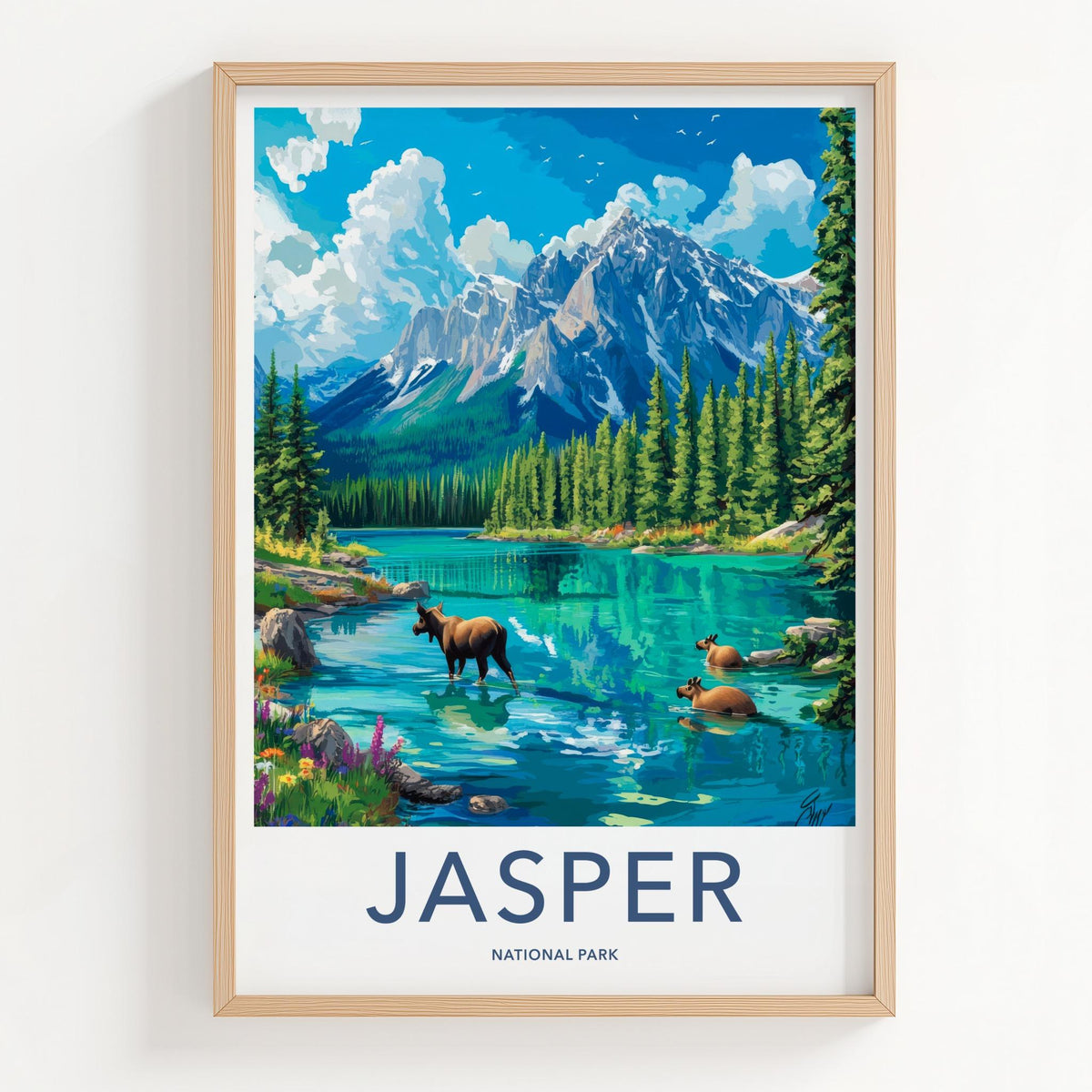 Jasper National Park Poster - Canadian Rockies Art