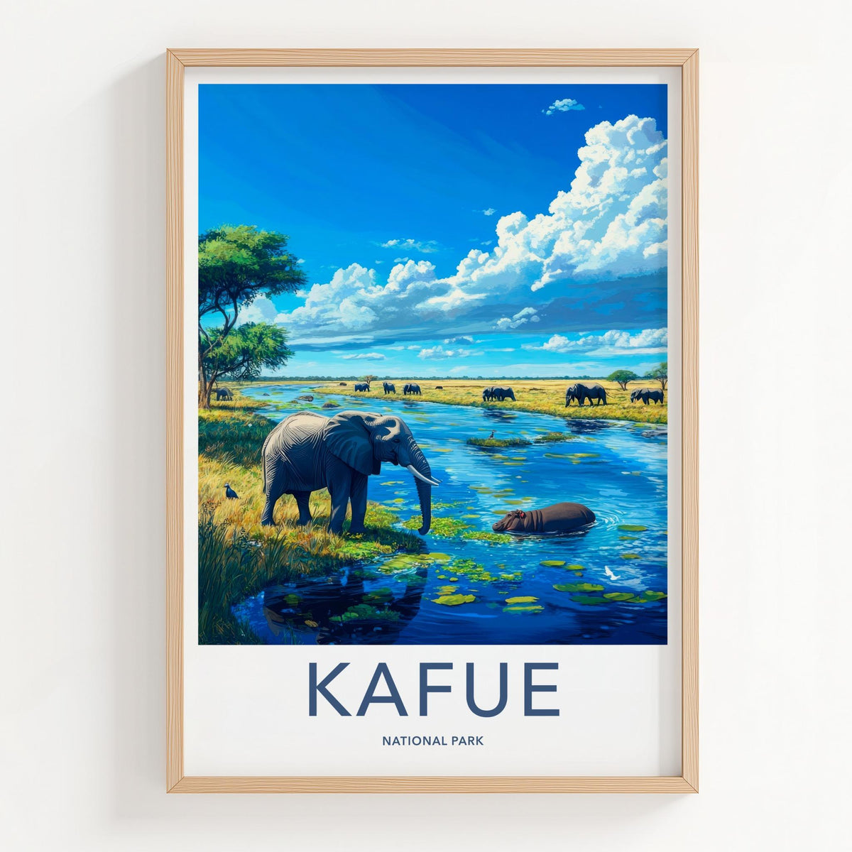Kafue National Park Poster - African Safari Art