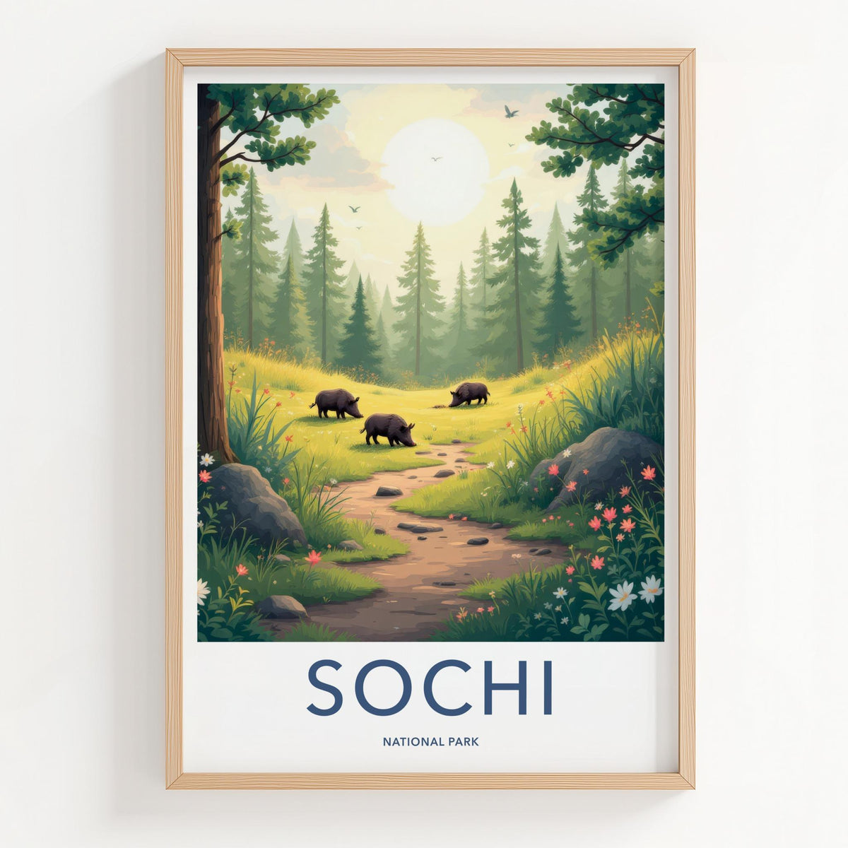 Sochi National Park Poster - Scenic Forest Scenery Print & Wildlife