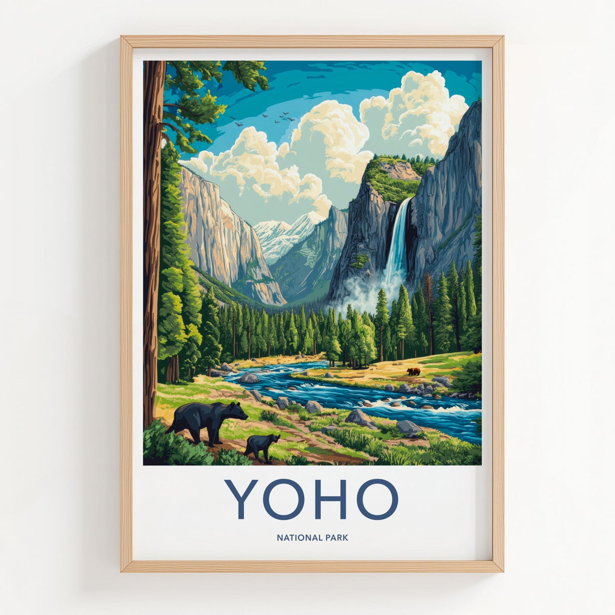 Yoho National Park Poster - Canada Wall Art Featuring Takakkaw Falls