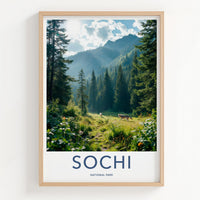 Sochi National Park Poster - Nature Wall Art With Mountain Scenery