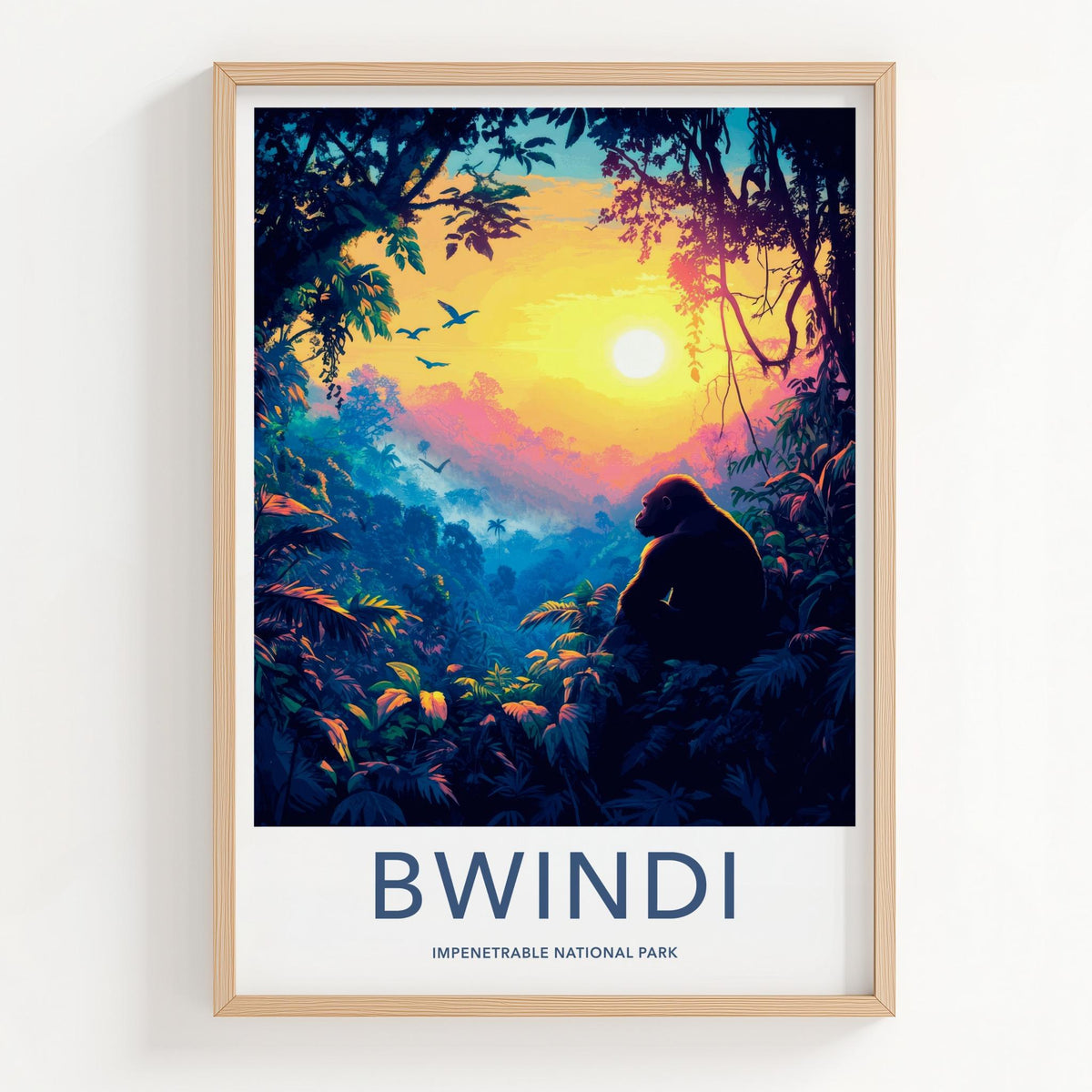 Bwindi National Park Poster - African Wildlife Art