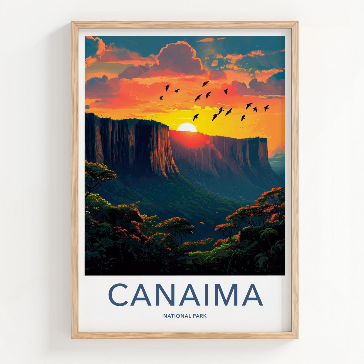 Canaima National Park Poster - Scenic Wall Print With Angel Falls