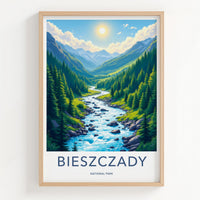 Bieszczady National Park Poster - Scenic Mountain Landscape Print