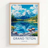 Grand Teton National Park Poster - Mountain Wall Art & Scenic