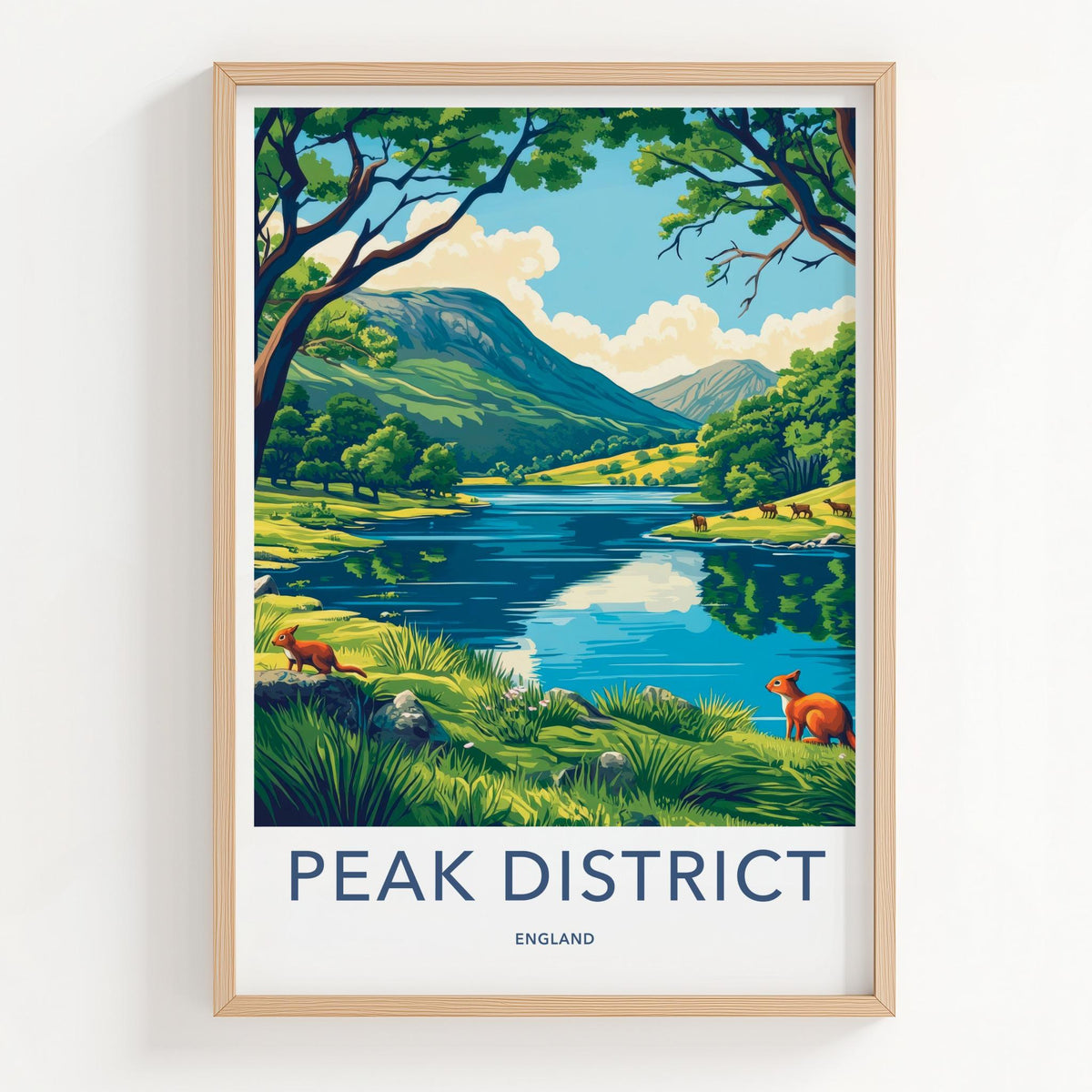 Peak District Poster - English Countryside Wall Art