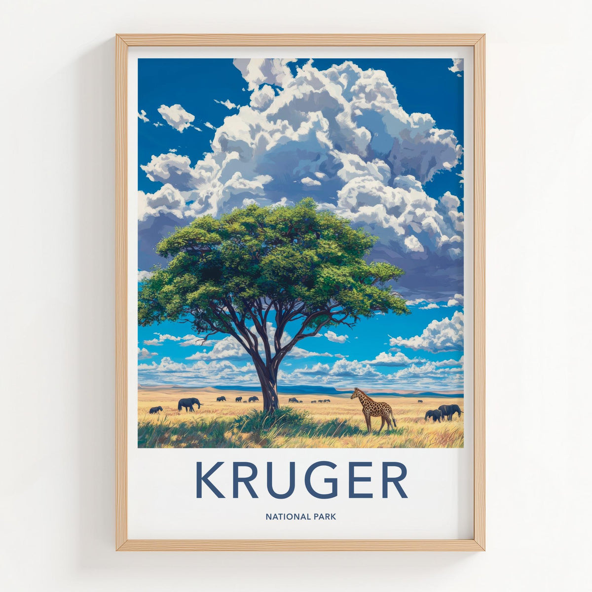 Kruger National Park Poster - Safari Wildlife Wall Art
