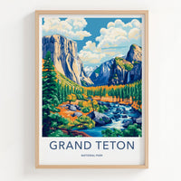 Grand Teton Poster - National Park Art