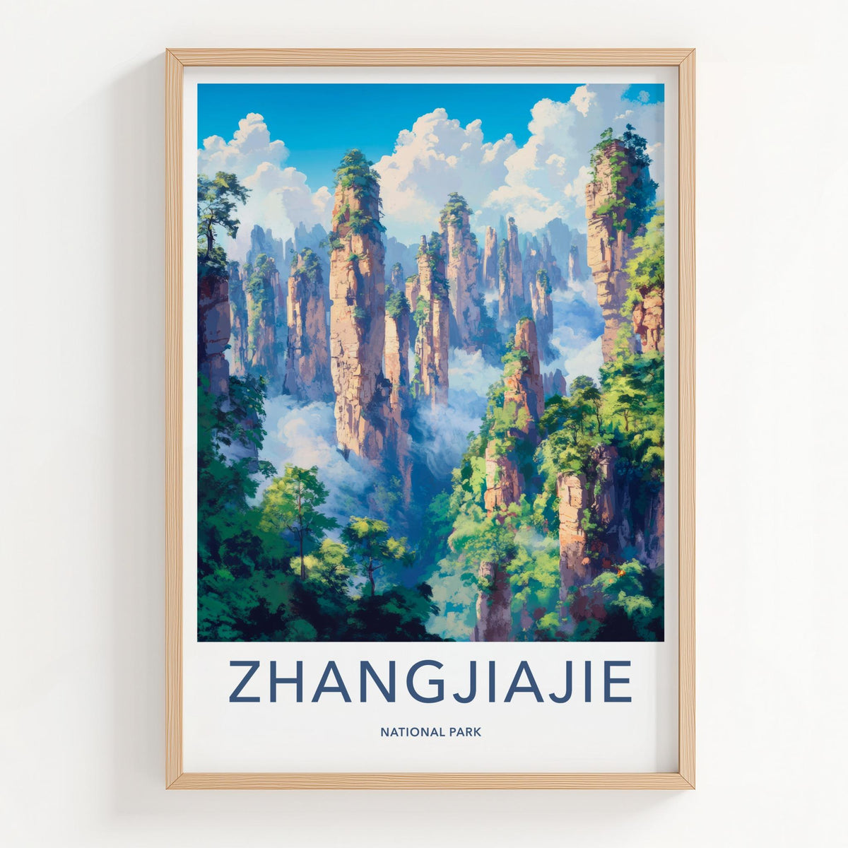 Zhangjiajie National Park Poster - Scenic Mountain Art With Sandstone