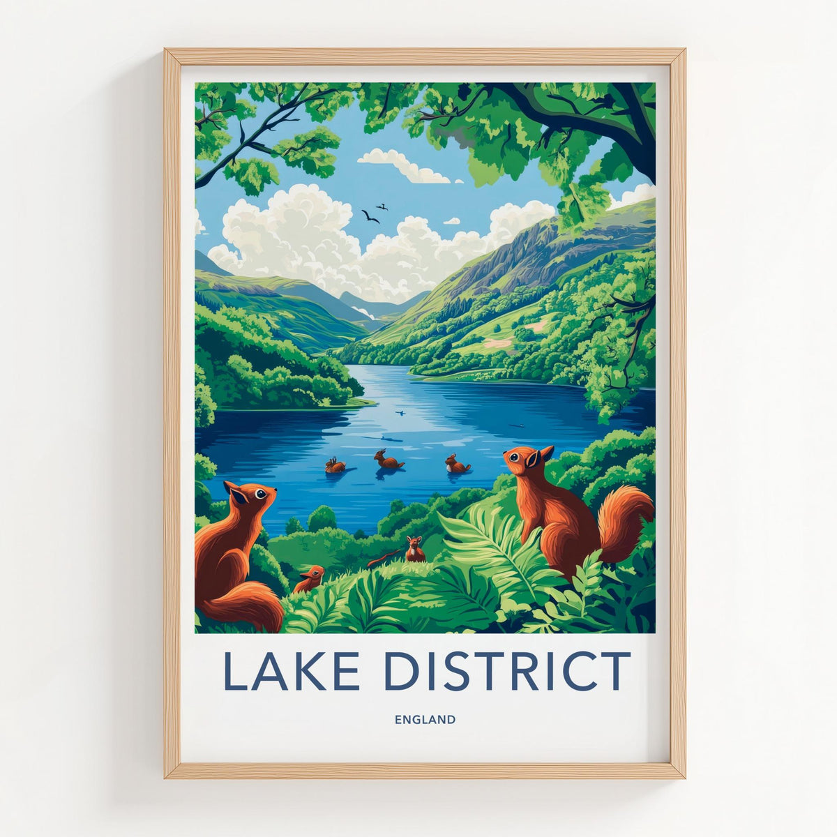 Lake District Poster - Vibrant England Wall Art