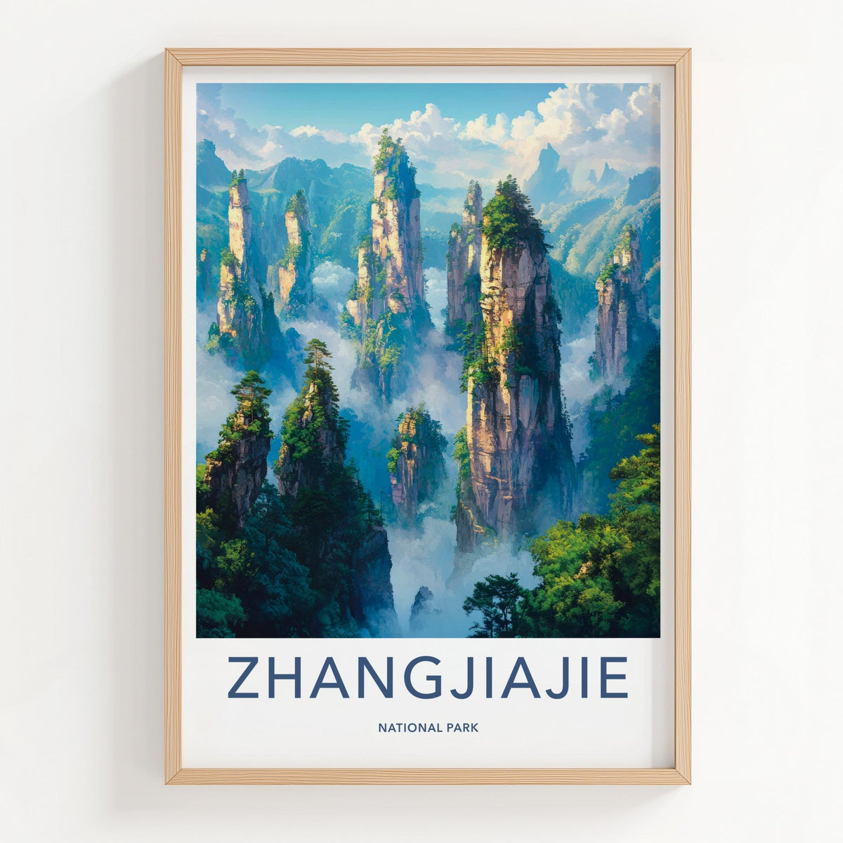 Zhangjiajie Poster - UNESCO Heritage Wall Decor With Sandstone