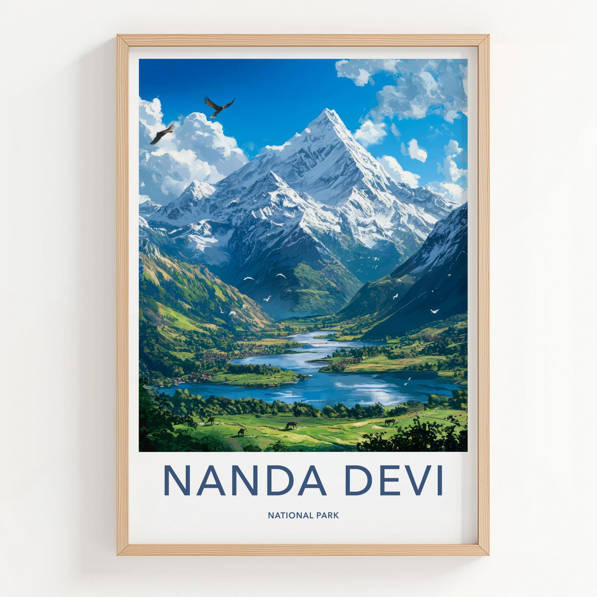 Nanda Devi Poster - Himalayan Landscape Wall Art With Snow Capped