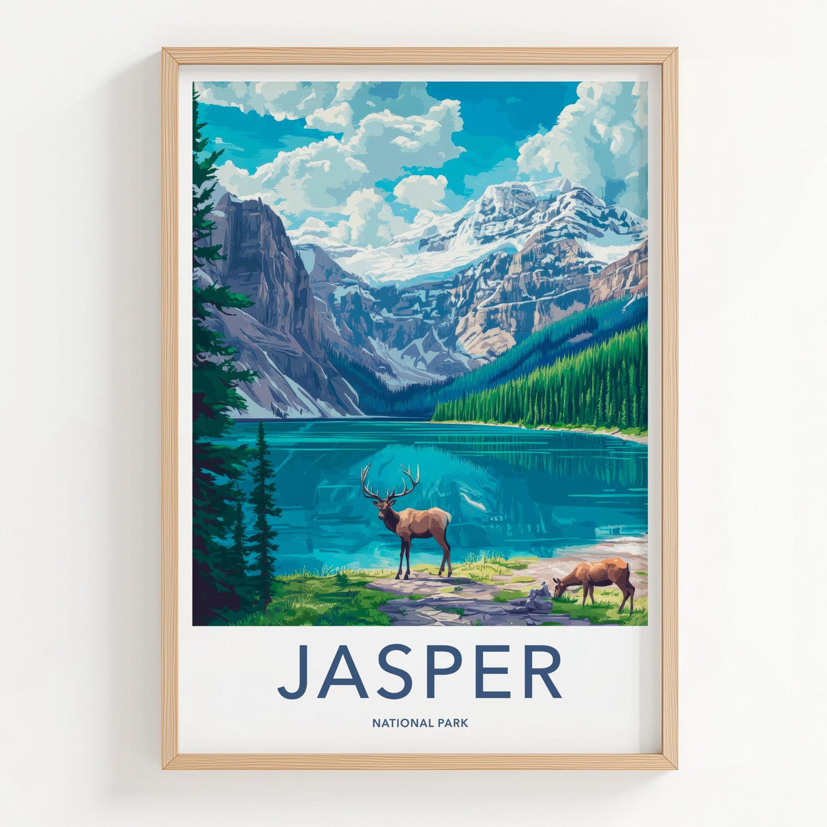 Jasper National Park Poster - Canadian Rockies Art