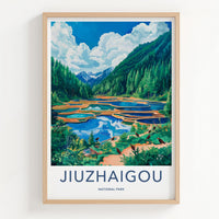 Jiuzhaigou National Park Poster - Scenic Landscape Poster