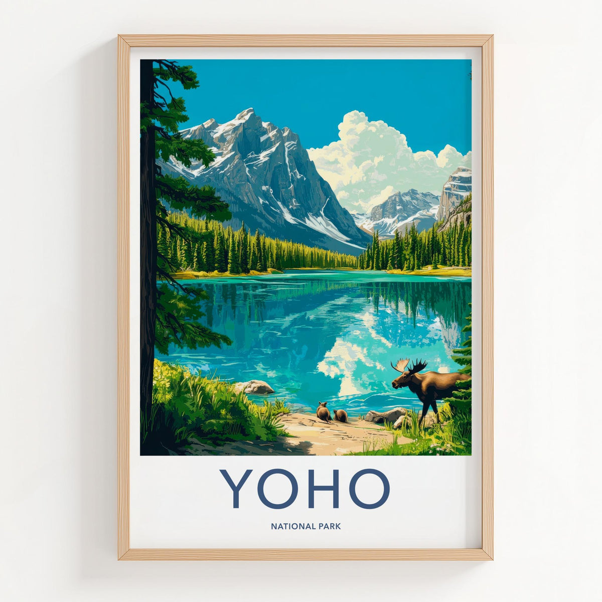 Yoho National Park Poster - Scenic Lake Artwork & Canadian Rockies