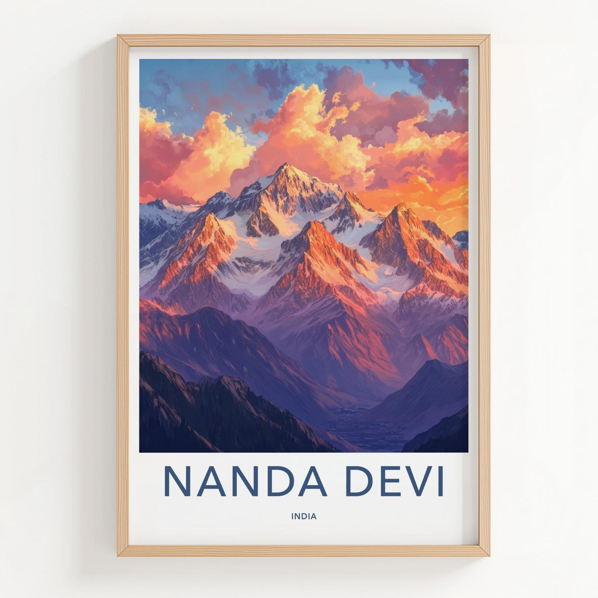Nanda Devi Poster - Indian Mountain Art