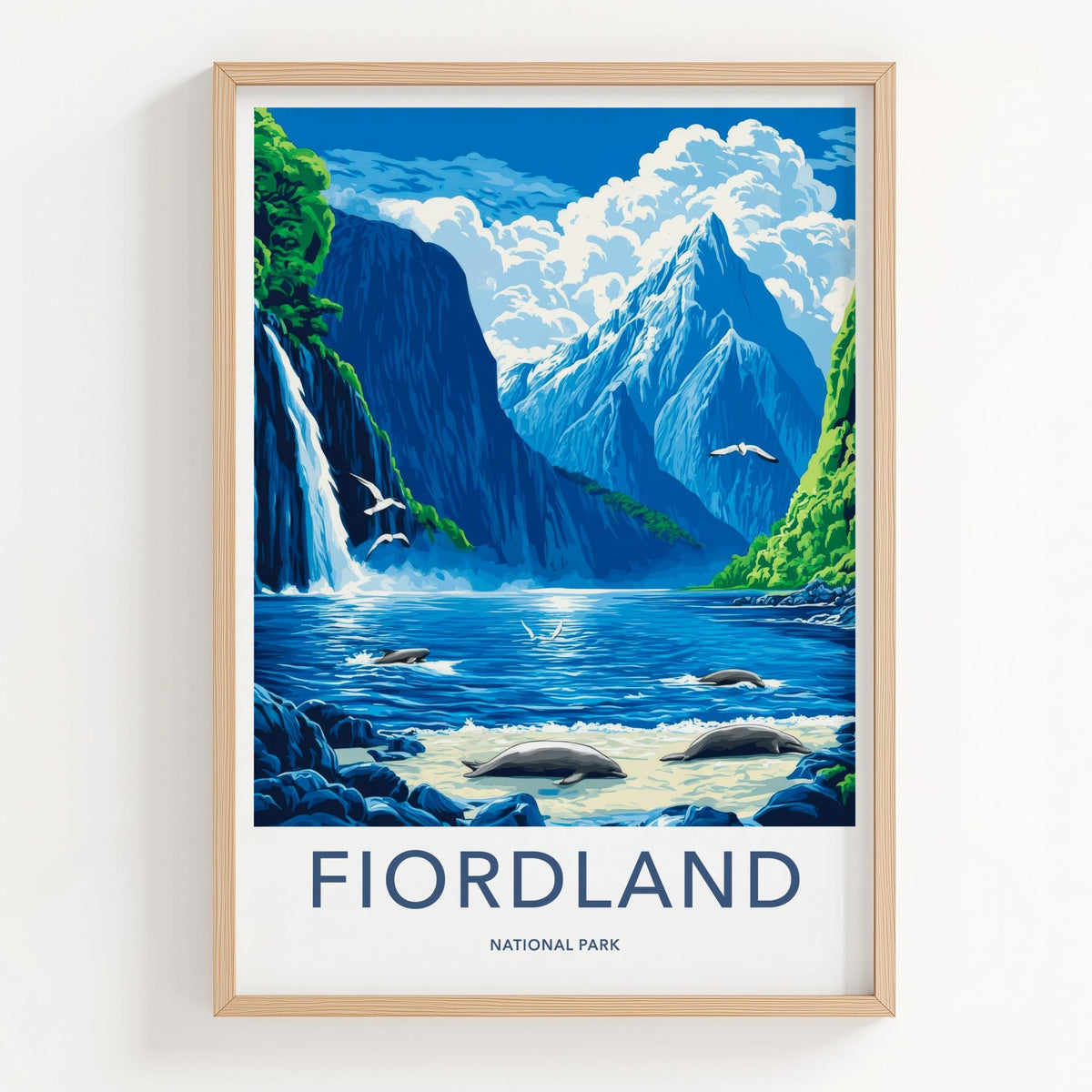 Fiordland Poster - Scenic Landscape Art Featuring Milford Sound