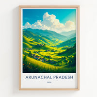 Arunachal Pradesh Art Print - Vibrant Indian Landscape Wall Decor