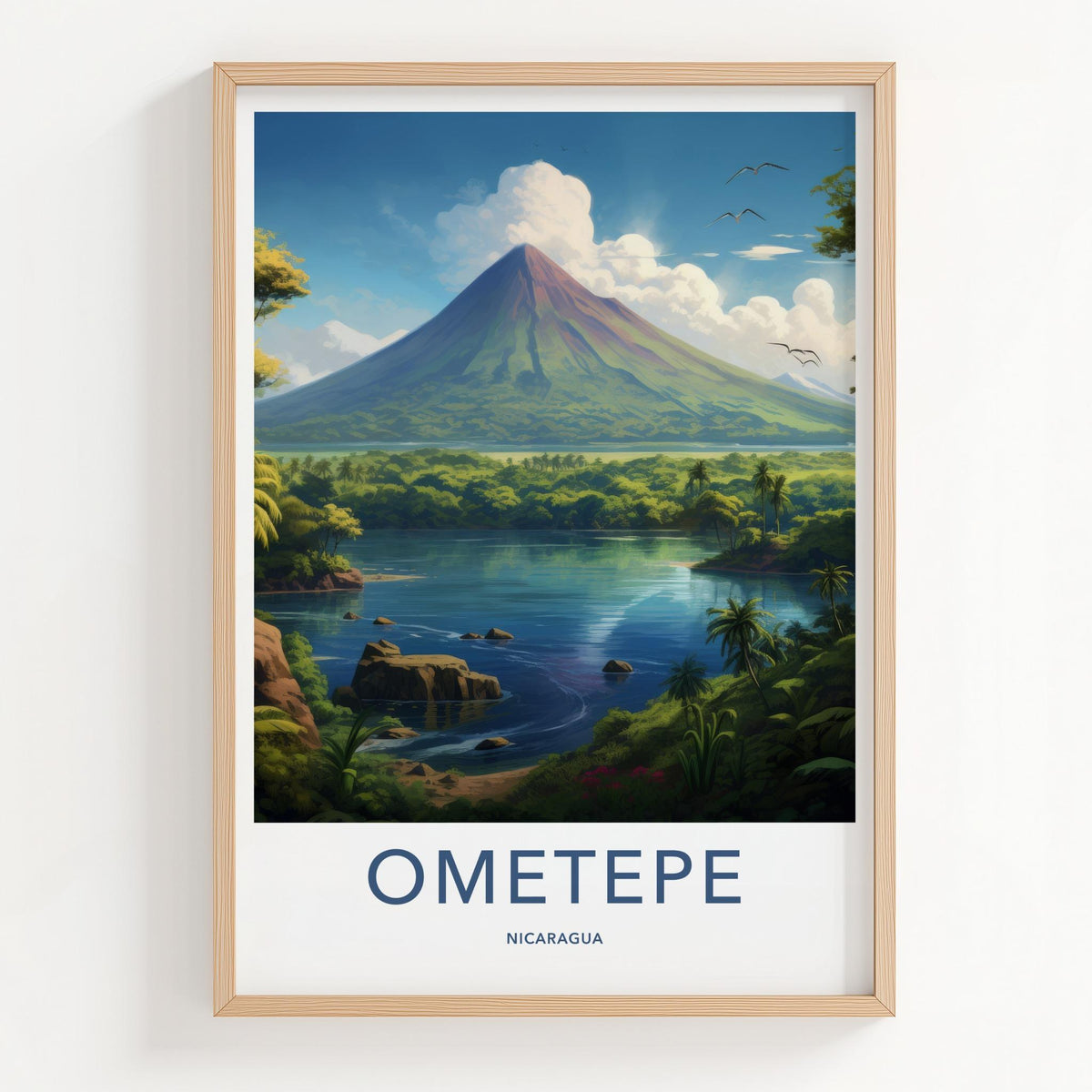 Ometepe Poster - Volcano Landscape Print