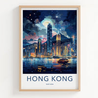 Victoria Harbor Poster - Hong Kong Wall Art