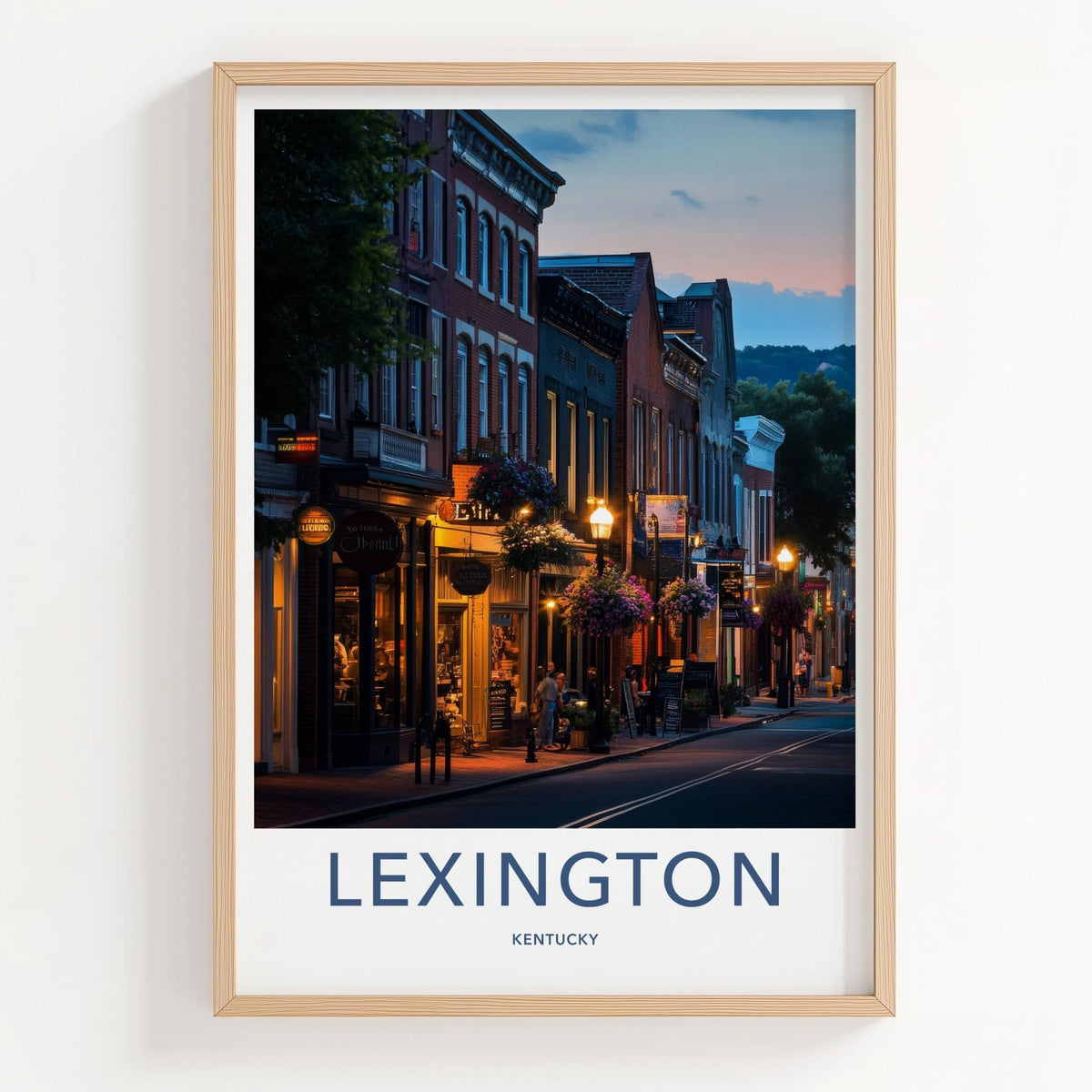 Lexington Wall Art - Kentucky Cityscape Print Featuring Historic