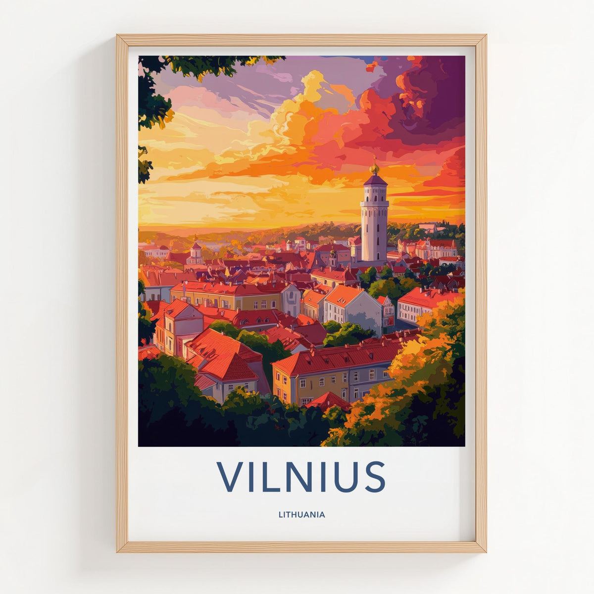 Vilnius Poster - Lithuania Wall Art