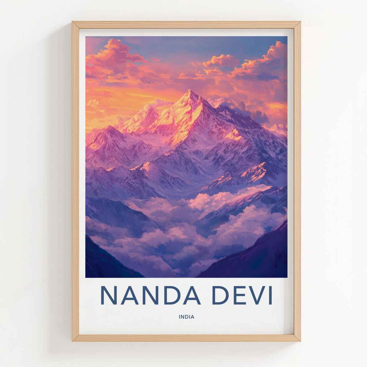 Nanda Devi Poster - Himalayan Landscape Mountain Wall Art With Snow