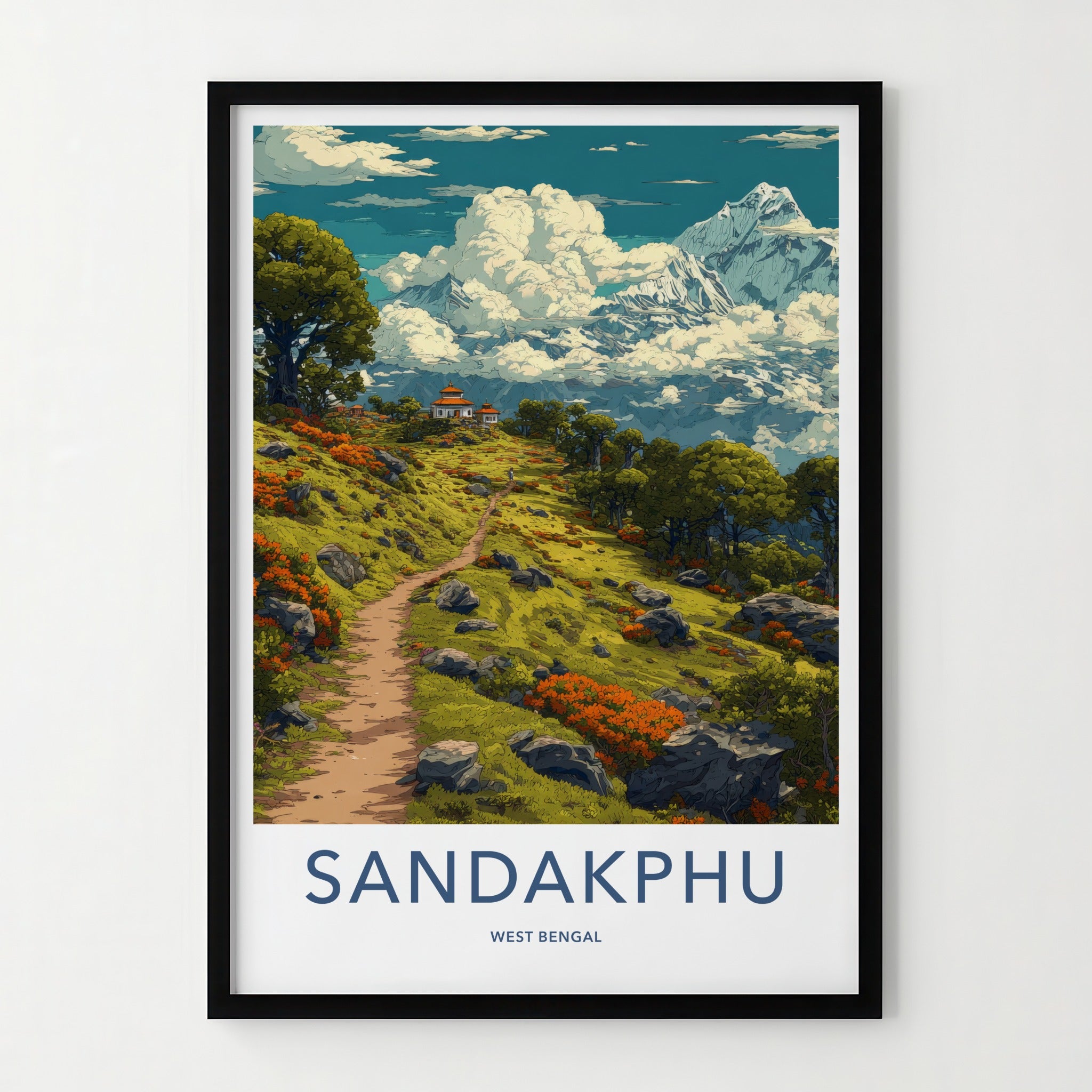 Sandakphu Poster - West Bengal Travel Art