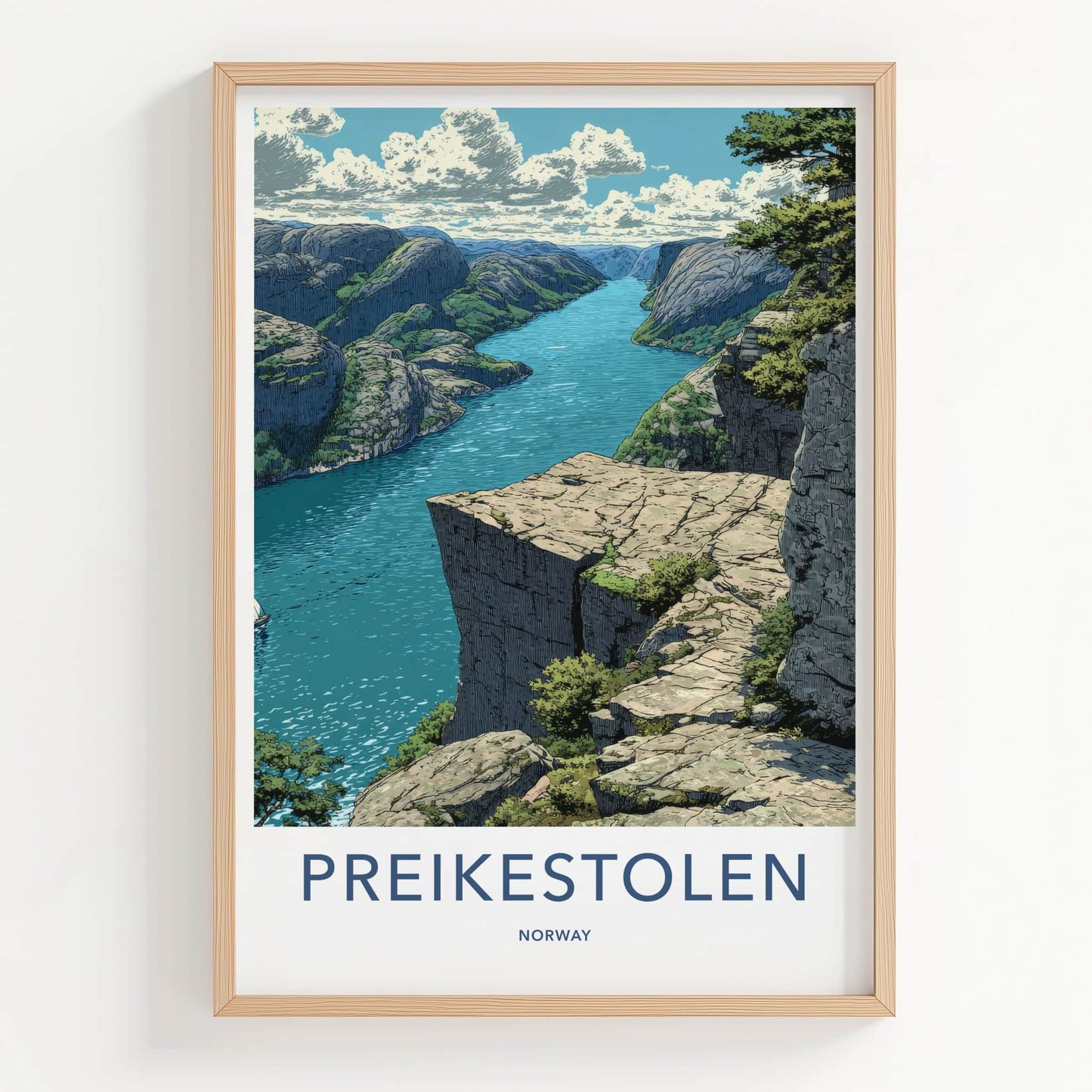 Preikestolen Poster - Norway Travel Art