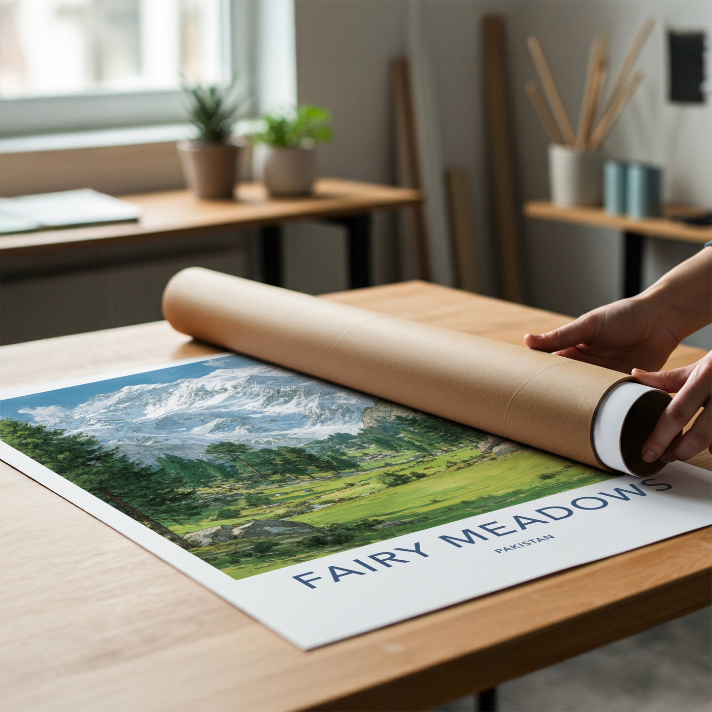 Fairy Meadows Poster - Pakistan Green Valley Pines Art Print