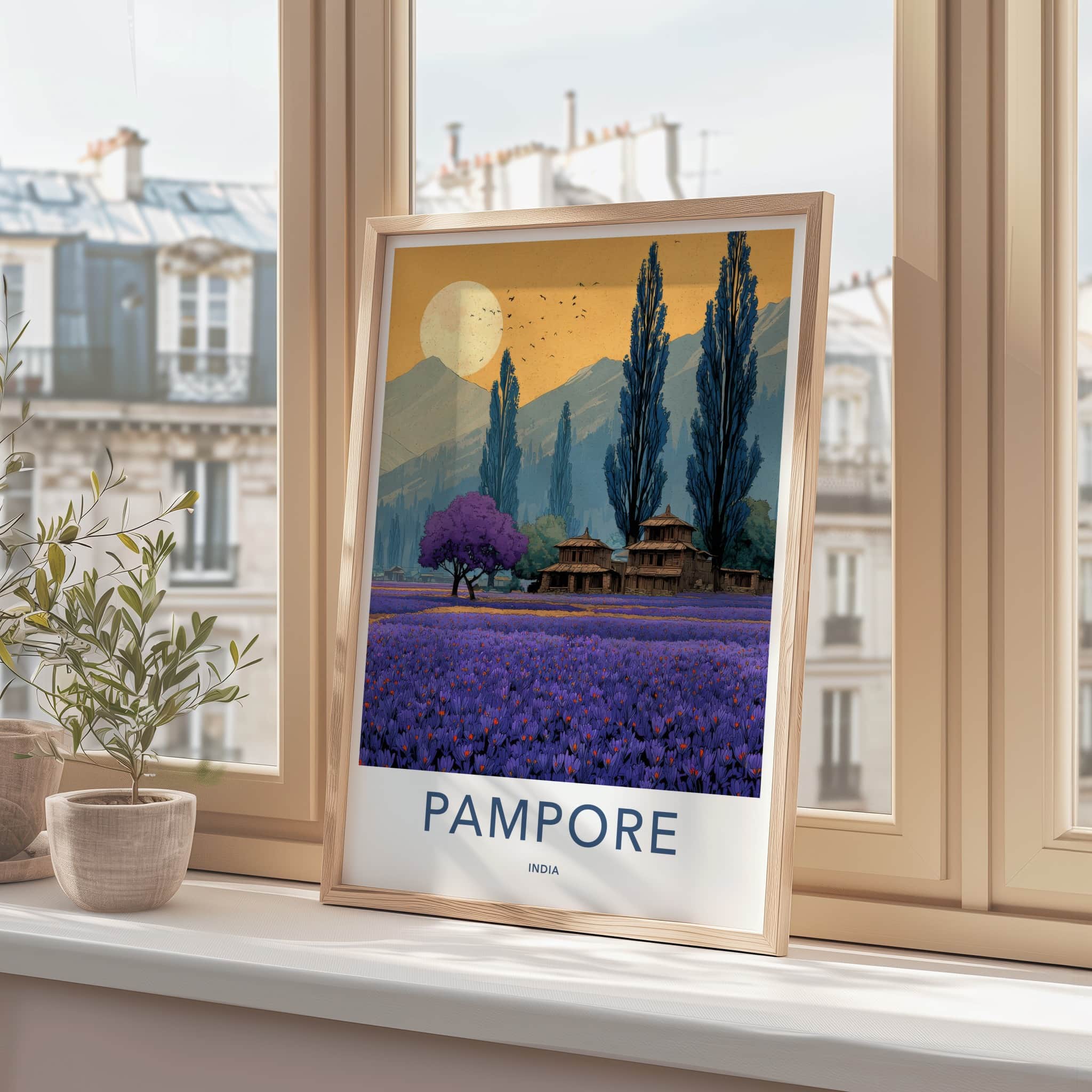 Pampore Poster - India Travel Art