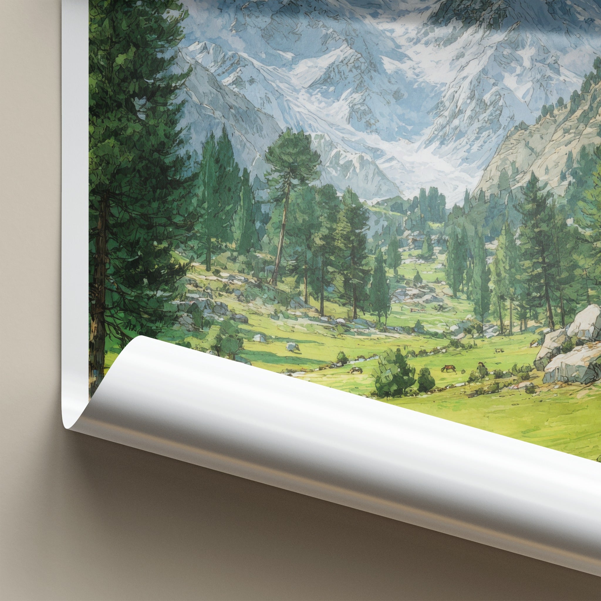 Fairy Meadows Poster - Pakistan Green Valley Pines Art Print