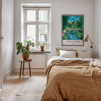 Abbey Park Poster - United Kingdom Wall Art - Stone Arch River Home Decor