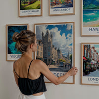 Aberdeen Poster - Scotland Travel Art - Busy Urban Street Home Decor