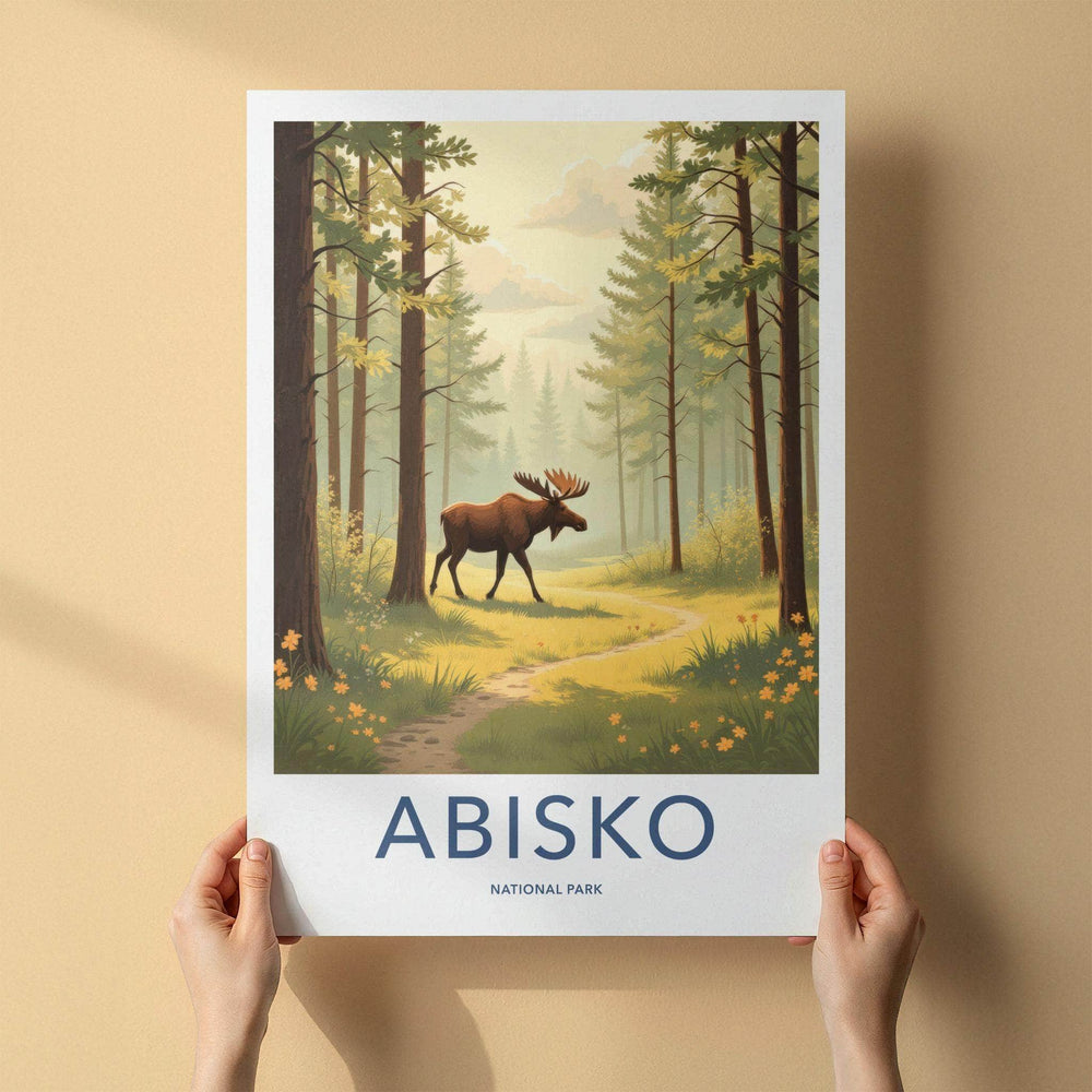 Abisko National Park Poster - Scandinavian Forest Landscape Art