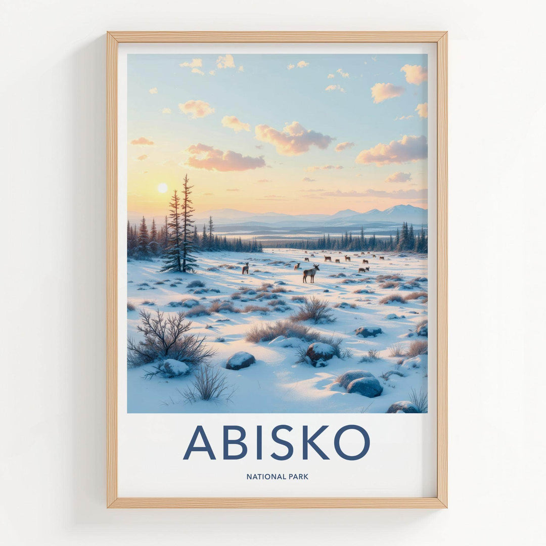 Abisko National Park Poster - Scandinavian Travel Print With Arctic