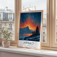 Abisko Poster - Sweden Fiery Night Wall Art