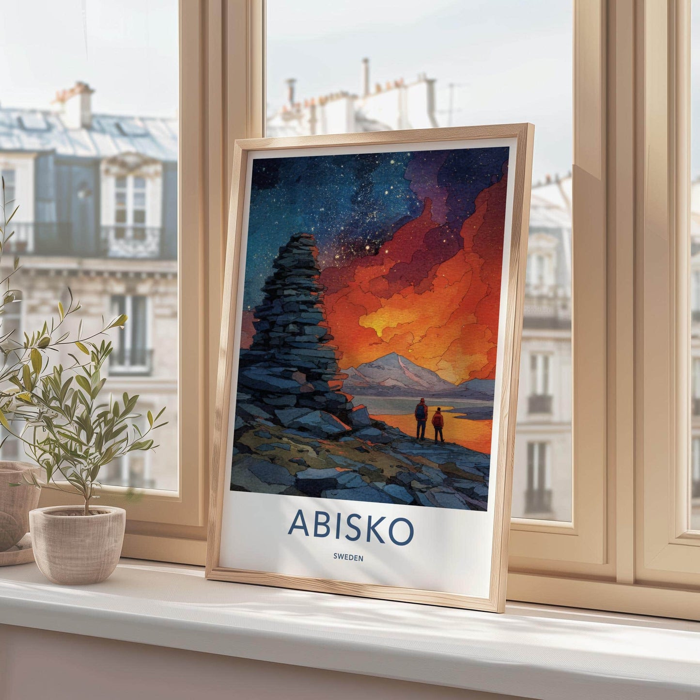 Abisko Poster - Sweden Travel Art - Starry Wilderness Home Decor