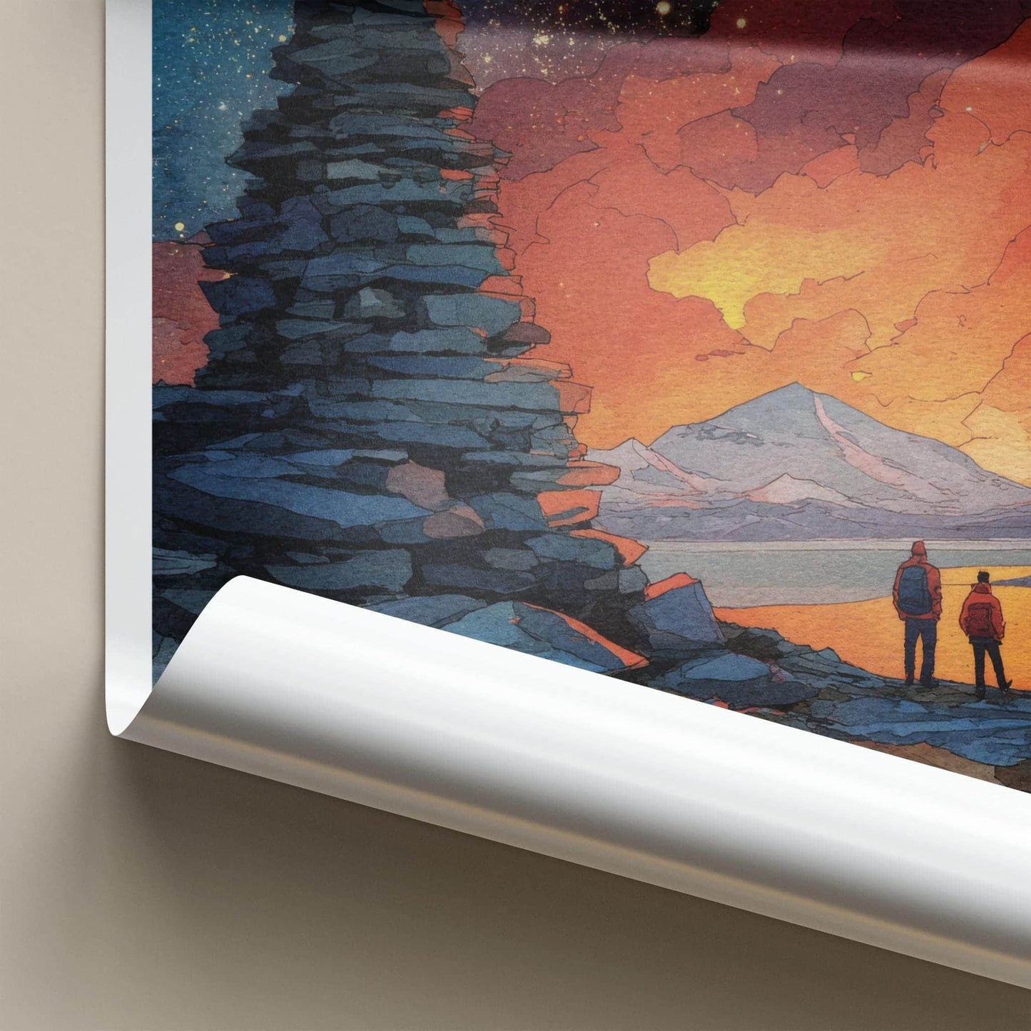Abisko Poster - Sweden Travel Art - Starry Wilderness Home Decor