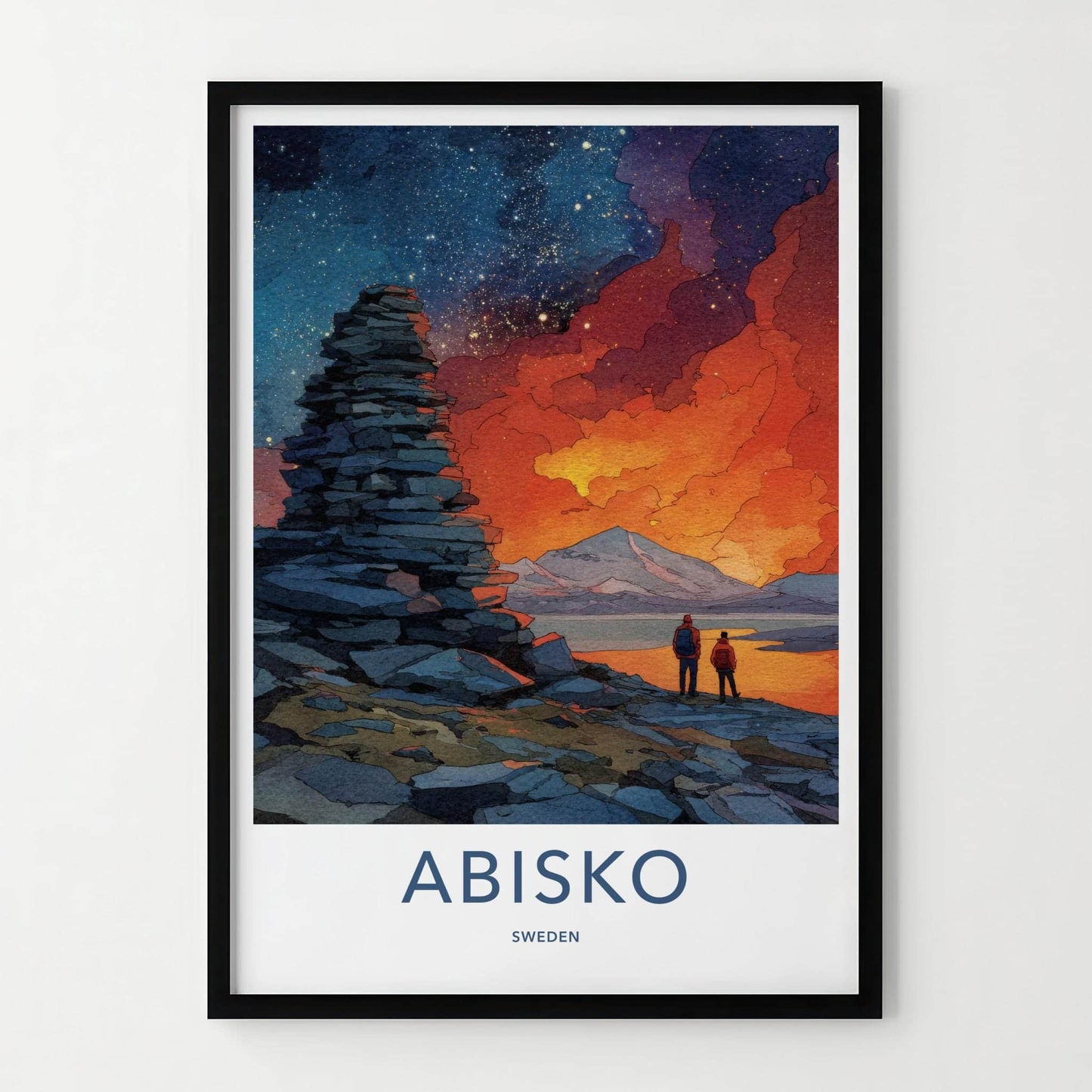 Abisko Poster - Sweden Travel Art - Starry Wilderness Home Decor