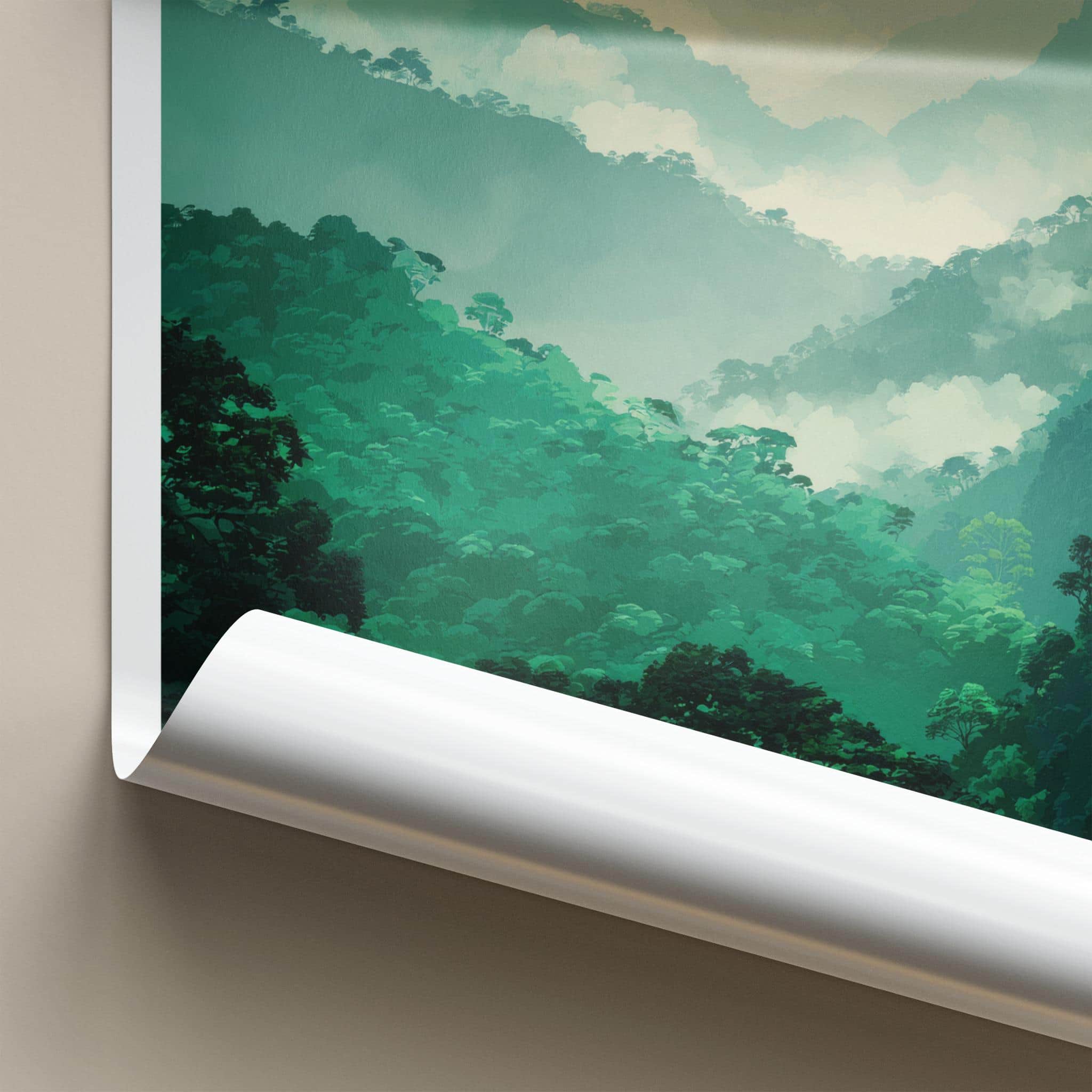Abra Malaga Poster - Peru Travel Art - Misty Mountain Forest Home Decor
