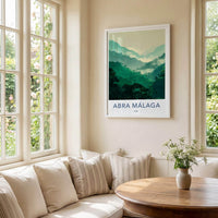 Abra Malaga Poster - Peru Travel Art - Misty Mountain Forest Home Decor