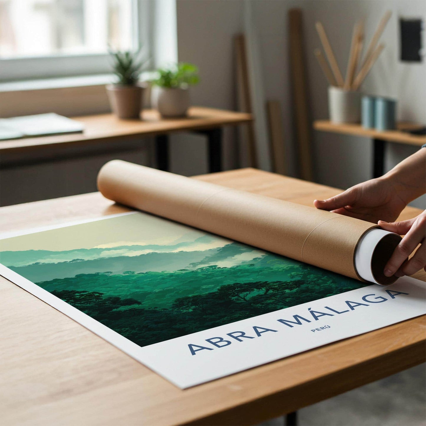 Abra Malaga Poster - Peru Travel Art - Misty Mountain Forest Home Decor