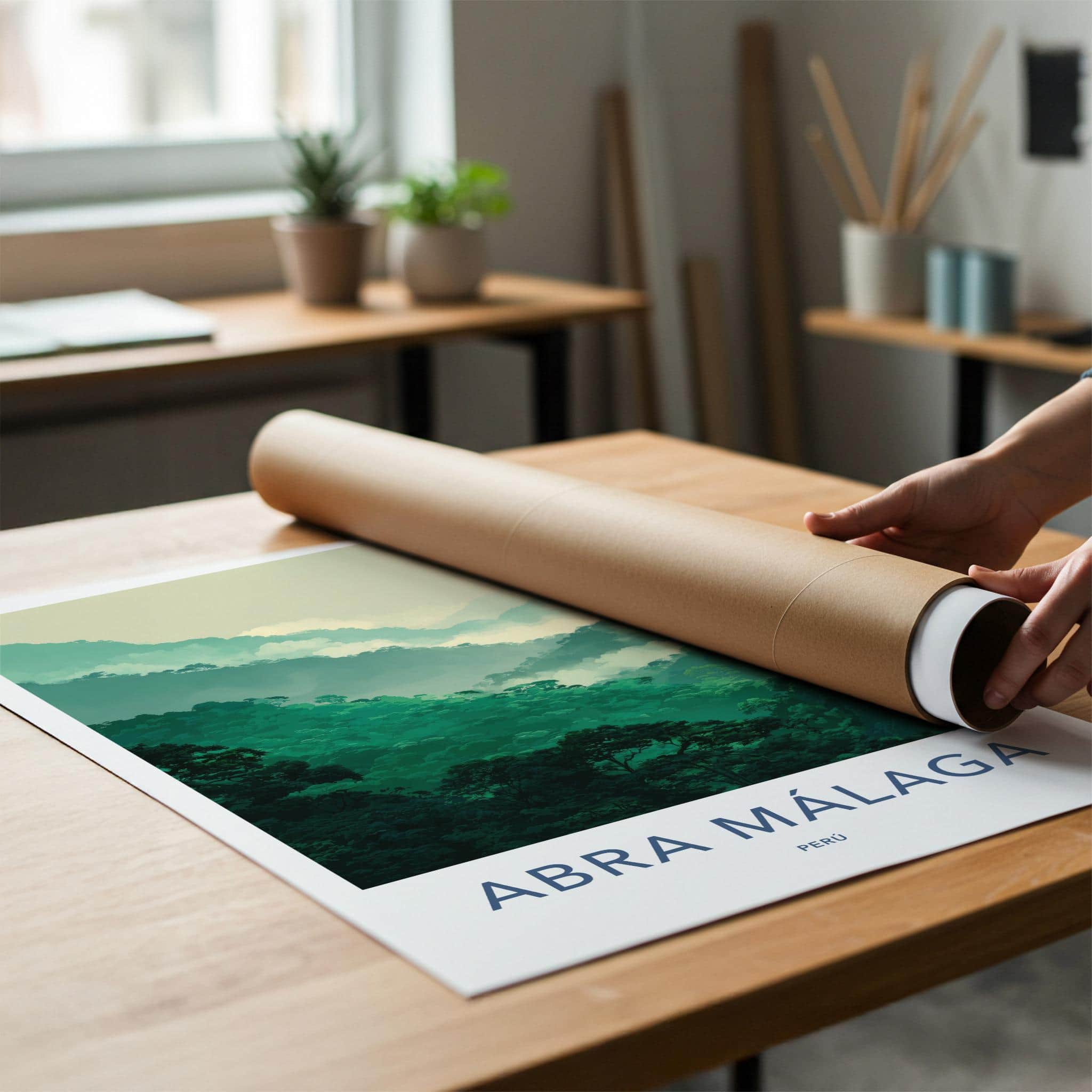 Abra Malaga Poster - Peru Travel Art - Misty Mountain Forest Home Decor