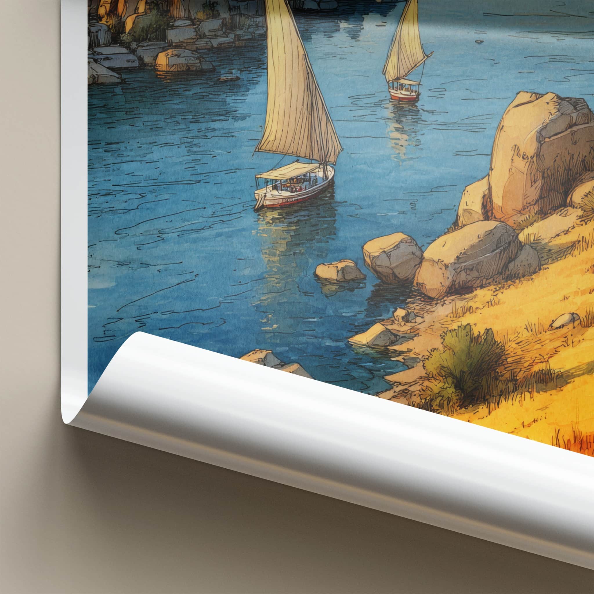 Aswan Poster - Egypt Travel Print