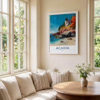 Acadia Poster - Maine Wall Art - Coast Rocks Gift